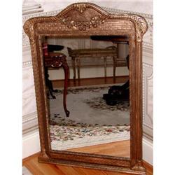 French Art Nouveau Mirror Gilt Wood #922966