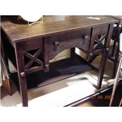 Antique Library Table--Dark Oak #923130