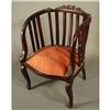 Image 1 : Gorgeous Mahogany Barrel Type Chair with Carved #923185