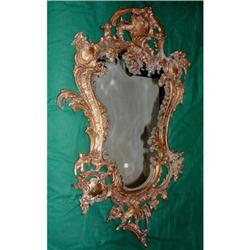 ART NOUVEAU MIRROR BRASS & BEVELED GLASS #923202