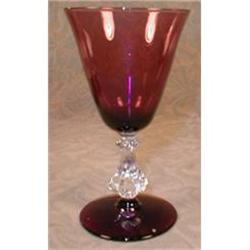 Amethyst WINE Glasses SET of 8 BRYCE #923215