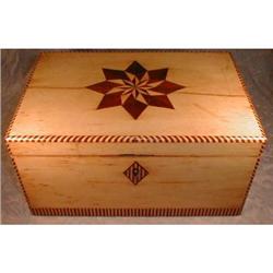JEWELRY Box Mahogany Tulip Wood ANTIQUE #923231