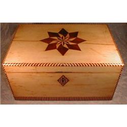 JEWELRY Box Mahogany Tulip Wood ANTIQUE #923231