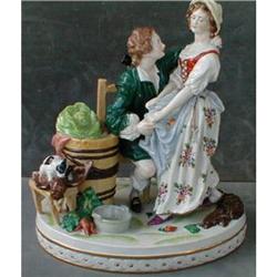 DRESDEN Figural Group ANTIQUE German #923233