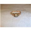 Antique 14K Pink Gold Rose Cut Diamond Ring #923302