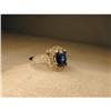 Image 1 : Estate 14K WG Diamond 1 Carat Sapphire Ring #923348