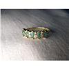 Image 1 : Estate 14K YG Emerald Diamond Stacking Band #923461