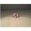 Estate 14K WG Filigree Diamond Rose Quartz Ring #923575