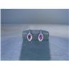 Rare Estate 14K WG Gold Diamond Ruby Earrings #923584