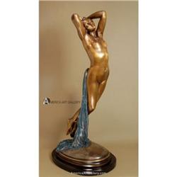 EXQUISITE SEXY FRENCH NUDE LADY BRONZE SIGNED #923636