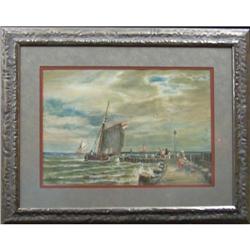 Theodore Weber- Maritime Painting. Antique #933114