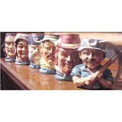 E 351Set of 6 French Faience Decorative Beer #933157