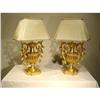 Image 1 : Pair of Giltwood lamps with custom shades #933187