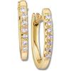 14k Gold DIAMOND HOOP Earrings .50 CTS! #933471