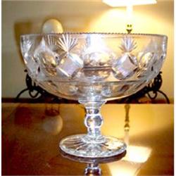 Fine Regency cut glass compote  #933541