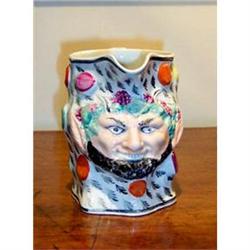 Staffordshire pearlware Bachus mask jug #933542