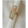 Image 1 : ART MODERNE ~18K & RUTILATED GEM QUARTZ RING #933675