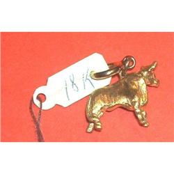 18 K GOLD CHARM/BULL/NIB  #933722