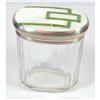 Image 1 : Crystal Jar with Enameled Silver top #933926