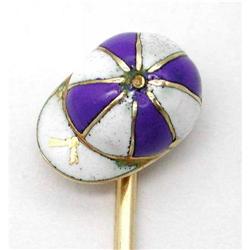 14 Kt. Gold and Enameled Jockey's Hat Stickpin #933994