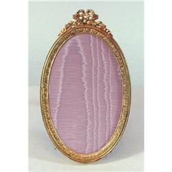 Oval Bronze Dore Picture Frame with Bow Crest #934004