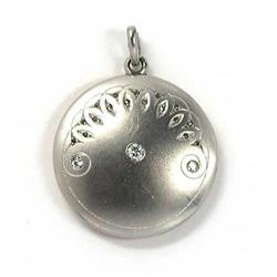 Platinum and Gold Locket with Diamonds #934017