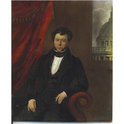 American ? Old Paris porcelain portrait plaque #934272
