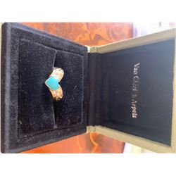 Van Cleef and Arpels Turquoise and Diamond Ring