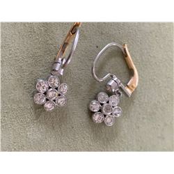 Vintage Platinum Diamond Earrings