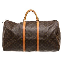 Louis Vuitton Monogram Toile Canvas Keepall 60 Duffel Bag