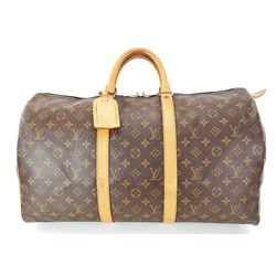 Louis Vuitton Monogram Toile Canvas Keepall 50 Duffel Bag