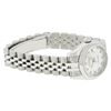 Image 4 : Rolex Ladies Stainless Steel White Roman Quickset Datejust Wristwatch With Rolex