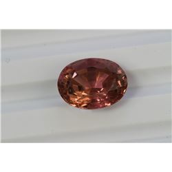 7.14ct Oval Shape Peach Tourmaline Dimension 13.7x10.4x8.3