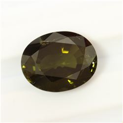 4.89ct Oval Shape green tourmaline  Dimension 12.1x9.7x6.5