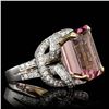 Image 2 : 20.97CT NATURAL TOURMALINE 18k w/y GOLD RING
