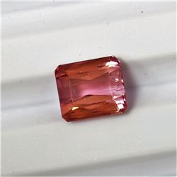 2.63ct Emerald Cut Pink Tourmaline  Dimension 9.2x7x5.4