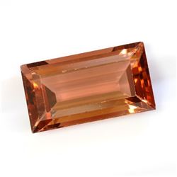 4.87ct Emerald Shape Peach tourmaline Dimension 3.4x7.5x5.4