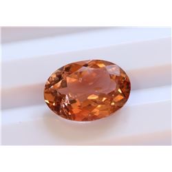 5.96ct Oval Shape Peach Tourmaline Dimension 14.1x10.1x6.1