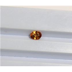 0.63ct Oval Shape Orange Sapphire Dimension 5.5x4.2x3.9