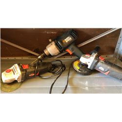 2 X JOBMATE ANGLE GRINDERS & B&D DRILL - CORDED TOOLS