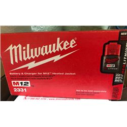 MILWAUKEE RED LITHIUM BATTERY & CHARGER - NEW