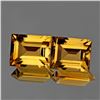 Image 1 : Natural AAA Golden Yellow Citrine Pair {Flawless}