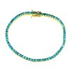 Image 1 : Natural Brazil Blue Rare  Apatite Bracelet