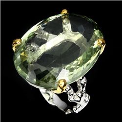 Natural Green Tea Amethyst 33 Carats Ring