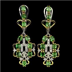 Natural Tsavorite Garnet Fashion Earrings