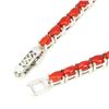 Image 3 : Natural Oval Orange Italian Coral Bracelet