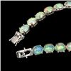 Image 3 : Natural Unheated White Opal Rainbow 94.36  Cts Bracelet