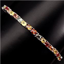 Natural Fancy Colors Sapphire 41.89 Ct Bracelet