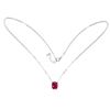 Image 2 : Genuine Red Ruby 9x7 MM Necklace