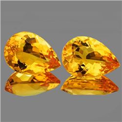 Natural Golden Yellow Citrine Pair [Flawless-VVS]